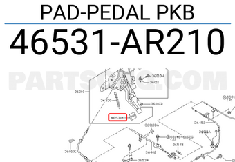 Nissan 46531AR210 PAD-PEDAL PKB