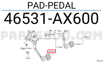 Nissan 46531AX600 PAD-PEDAL