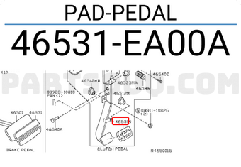 Nissan 46531EA00A PAD-PEDAL