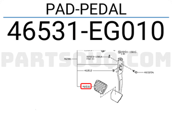 Nissan 46531EG010 PAD-PEDAL
