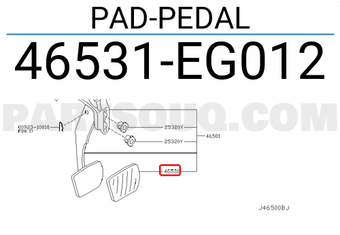 Nissan 46531EG012 PAD-PEDAL