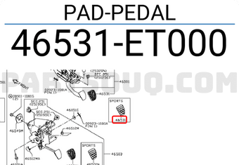 Nissan 46531ET000 PAD-PEDAL