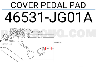 Nissan 46531JG01A COVER PEDAL PAD
