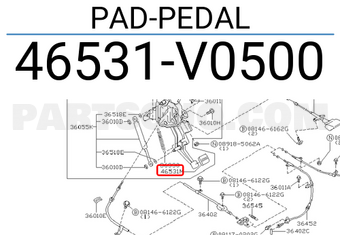 Nissan 46531V0500 PAD-PEDAL