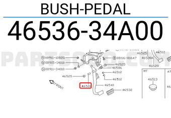 Nissan 4653634A00 BUSH-PEDAL