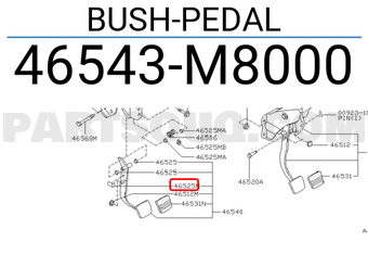 Nissan 46543M8000 BUSH-PEDAL