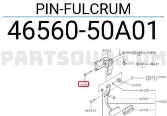 Nissan 4656050A01 PIN-FULCRUM