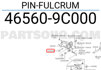 Nissan 465609C000 PIN-FULCRUM