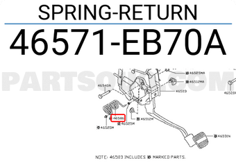 Nissan 46571EB70A SPRING-RETURN