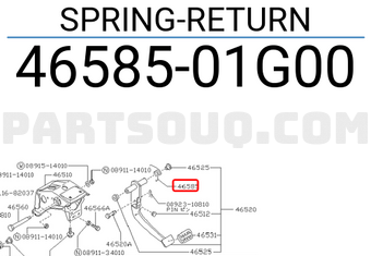 Nissan 4658501G00 SPRING-RETURN