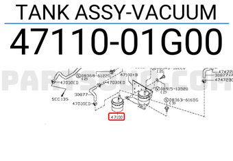 Nissan 4711001G00 TANK ASSY-VACUUM