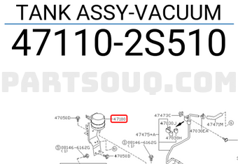 Nissan 471102S510 TANK ASSY-VACUUM
