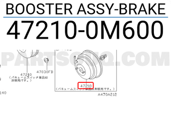 Nissan 472100M600 BOOSTER ASSY-BRAKE