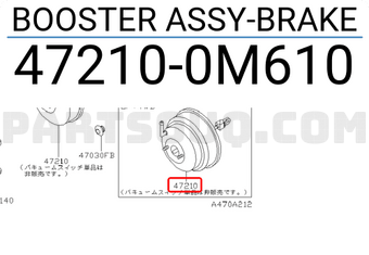 Nissan 472100M610 BOOSTER ASSY-BRAKE