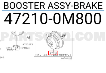 Nissan 472100M800 BOOSTER ASSY-BRAKE