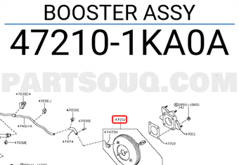 Nissan 472101KA0A BOOSTER ASSY