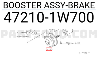 Nissan 472101W700 BOOSTER ASSY-BRAKE
