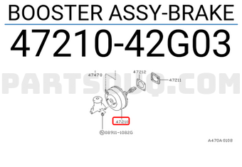 Nissan 4721042G03 BOOSTER ASSY-BRAKE