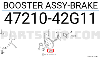 Nissan 4721042G11 BOOSTER ASSY-BRAKE