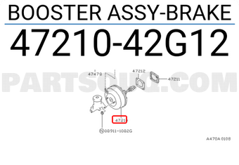 Nissan 4721042G12 BOOSTER ASSY-BRAKE
