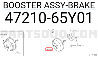 Nissan 4721065Y01 BOOSTER ASSY-BRAKE