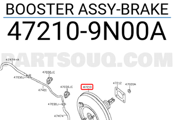 Nissan 472109N00A BOOSTER ASSY-BRAKE