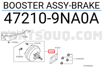 Nissan 472109NA0A BOOSTER ASSY-BRAKE