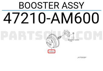 Nissan 47210AM600 BOOSTER ASSY