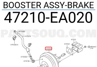 Nissan 47210EA020 BOOSTER ASSY-BRAKE