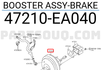Nissan 47210EA040 BOOSTER ASSY-BRAKE