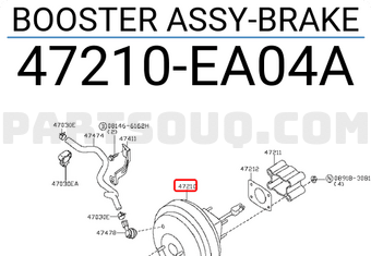 Nissan 47210EA04A BOOSTER ASSY-BRAKE