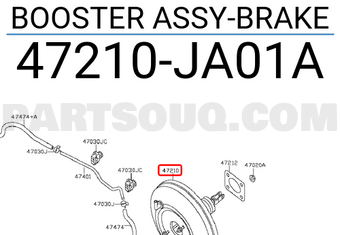 Nissan 47210JA01A BOOSTER ASSY-BRAKE