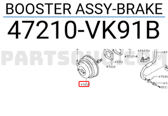 Nissan 47210VK91B BOOSTER ASSY-BRAKE