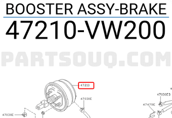Nissan 47210VW200 BOOSTER ASSY-BRAKE
