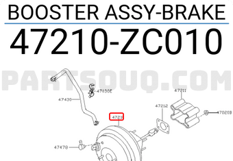 Nissan 47210ZC010 BOOSTER ASSY-BRAKE