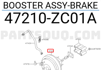 Nissan 47210ZC01A BOOSTER ASSY-BRAKE