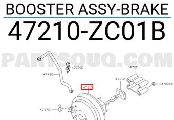 Nissan 47210ZC01B BOOSTER ASSY-BRAKE