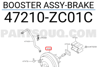 Nissan 47210ZC01C BOOSTER ASSY-BRAKE