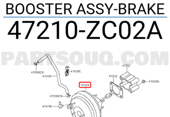 Nissan 47210ZC02A BOOSTER ASSY-BRAKE
