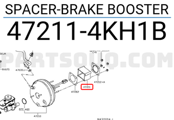Nissan 472114KH1B SPACER-BRAKE BOOSTER