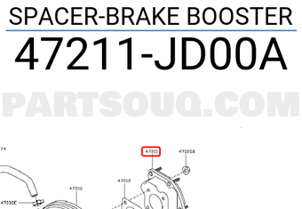Nissan 47211JD00A SPACER-BRAKE BOOSTER