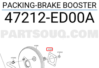Nissan 47212ED00A PACKING-BRAKE BOOSTER