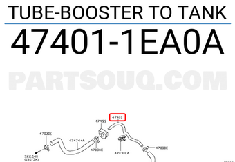 Nissan 474011EA0A TUBE-BOOSTER TO TANK
