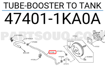 Nissan 474011KA0A TUBE-BOOSTER TO TANK