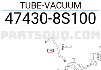 Nissan 474308S100 TUBE-VACUUM