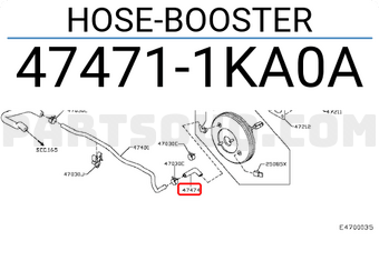 Nissan 474711KA0A HOSE-BOOSTER
