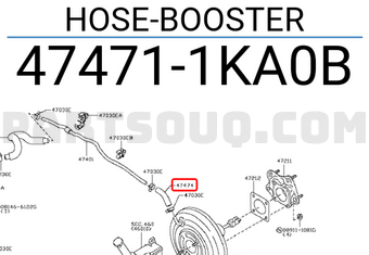 Nissan 474711KA0B HOSE-BOOSTER