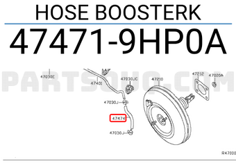 Nissan 474719HP0A HOSE BOOSTERK