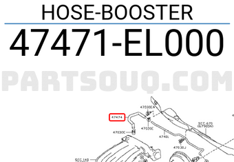 Nissan 47471EL000 HOSE-BOOSTER
