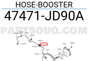 Nissan 47471JD90A HOSE-BOOSTER